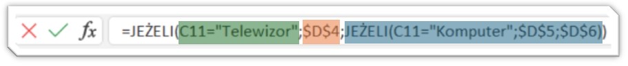 funkcja jeżeli excel