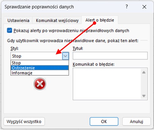 Lista rozwijalna Excel