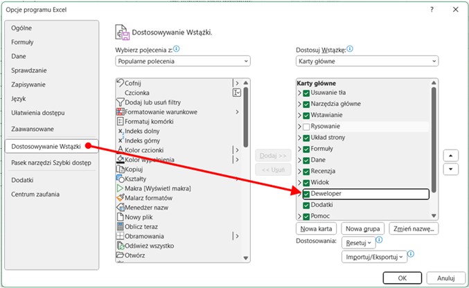 Lista rozwijalna Excel