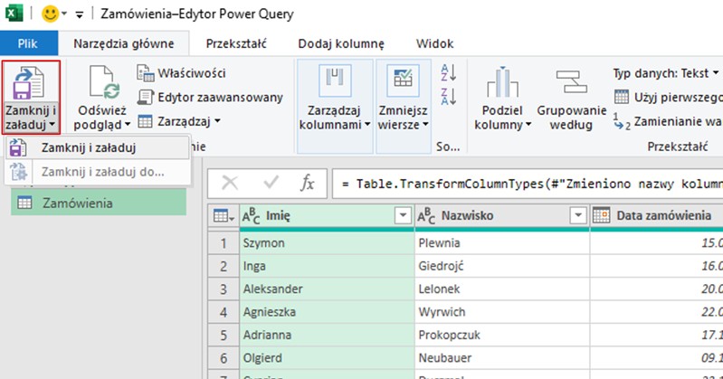 power query w excelu