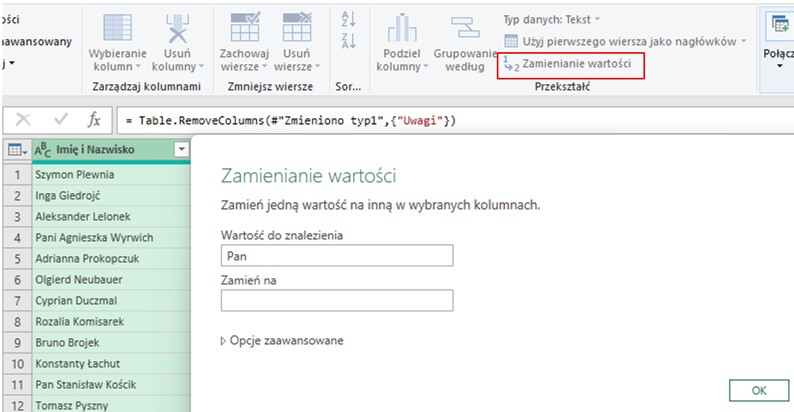 power query w excelu
