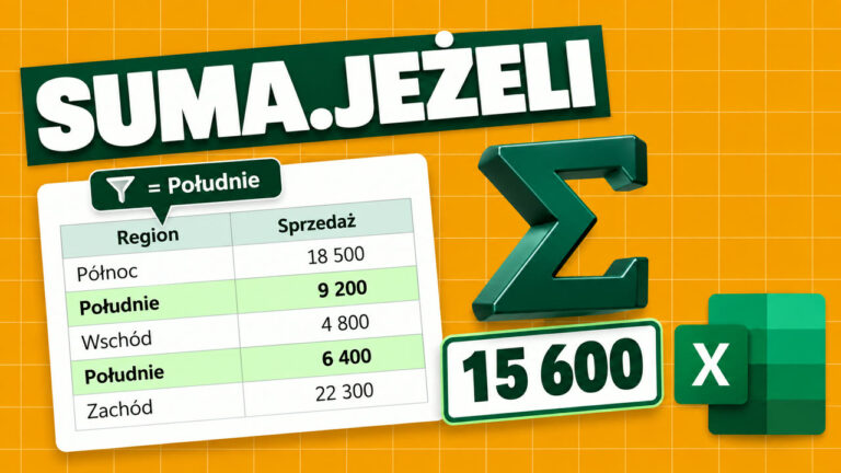 SUMA.JEŻELI w Excelu, czyli jak sumować na podstawie warunku