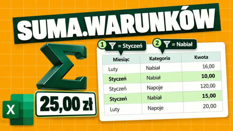 SUMA.WARUNKÓW w Excelu - sumowanie z wieloma warunkami