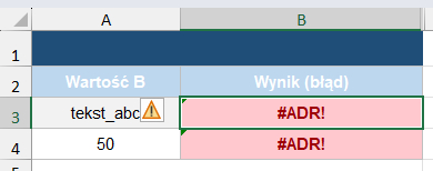 błędy w Excelu